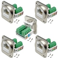 RJ45 Panel Mount Screw Terminal Adapter RJ45/8P8C