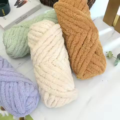 Cat Tail Yarn, Extra Thick Ice Strip Yarn, Chenille Yarn, Yarn Suitable for Finger Knitting, Handmad