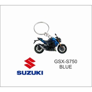 suzuki  GSX-S750 gsx s750 blue keychain 2d