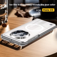 Transprent Bracket Case For Samsung Galaxy Z Fold4 Fold 4 FOLD4 5G Electroplated Spring Hinge Protec