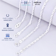 Dây Chuyền Bạc Tặng Mẹ S990 Nguyên Chất Dạng Xoắn Siêu Bền Đẹp Đủ 6 Size - Vàng Bạc Duy Hiển