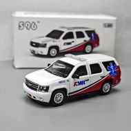 596 Car Model 1: 64 Chevrolet TahoeAMR Rescue Vehicle Alloy Car Model Simulation Car Model Collectio