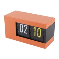 Sihgmy Calendar Flip Clock LED Display Auto Page Turning 12 Hour AM PM Retro Perpetual Orange