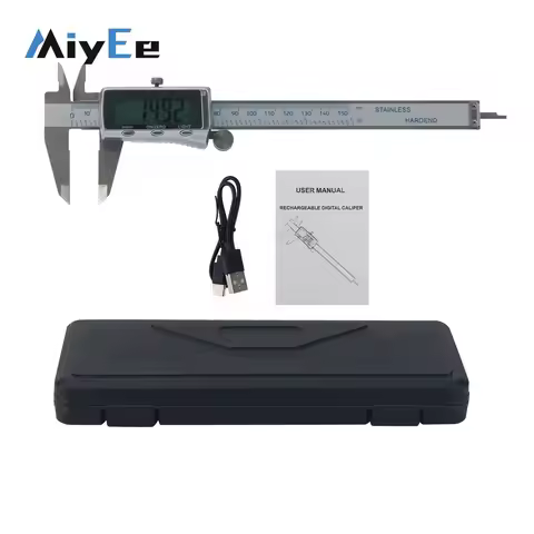 MiYee MY-702 0-150/200/300mm Rechargeable Digital Vernier Caliper with Backlight USB-C Charging Elec