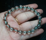 <🎊新年特惠>(送順豐)🍵(聚寶盆)8.5㎜(05)天然綠幽靈巴西聚寶盆綠幽靈單圈手串手鏈(招正財旺事業)