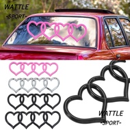 WATTLE Love Heart Logo Rear, Heart-shaped ABS Plastics Trunk Tail Label Badge, Car Logo Trunk Label 