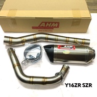 💯 Original AHM Exhaust AHM [M3-SZR] 35mm for Y16ZR (**siap O2 exhaust sensor bung**)