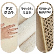 Plush ft Fluffy Thickened Rabbit Fur Imitation Cushion Cat Mat Office Car Non-Slip Chair Mat Student