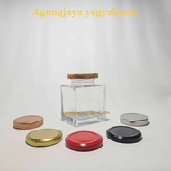 Glass Jar 190 ML Square/ Coffee Jar Glass Juice Jar Glass Jar / Jam Jar Honey Jar
