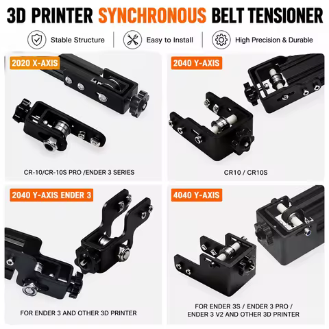 3D Printer Synchronous Belt Tensioner X/Y-axis 2020 2040 4040 Profile Timing Belt Stretch Tension Fo