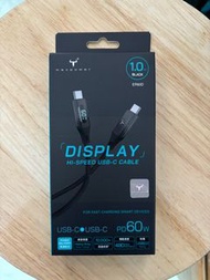 (包平郵) 牛魔王Type-C to Type-C 顯示屏🔋充電線