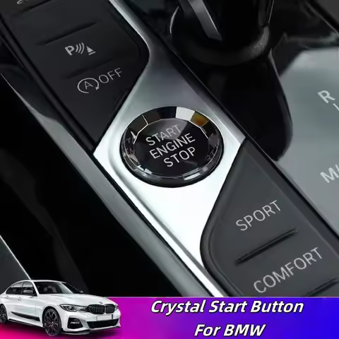 Car Glass Start Button, for BMW G20 G21 G22 G23 G26 G01 G02 G07 G14 G15 2 3 4 8 Series Z4 G29 F44 F9