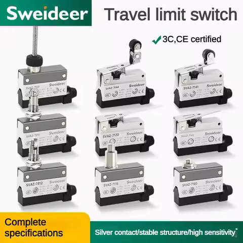 Waterproof Micro Switch 10A 250V AZ Travel Micro Limit Switch Small Horizontal Roller Lever AZ-7121 