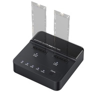 NVME M.2 SSD Docking Station Dual-Bay Solid State Drive Duplicator Read-Write Offline Copying Cloner