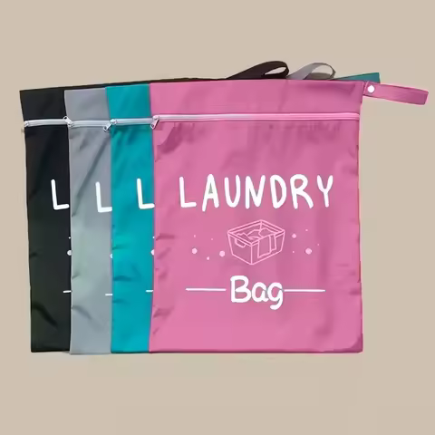 New Travel Laundry Bags with Zip, Waterproof Laundry Bag Travel, Reusable Wet Bag with Zip, Waterpro