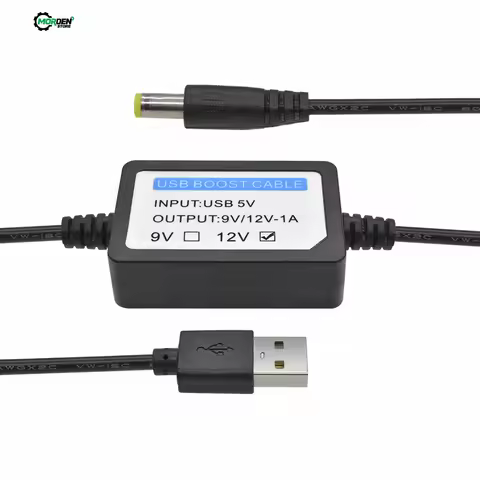 DC-DC 5V to 9V 12V 1A Step Up USB Boost Cable Booster Converter Adapter USB DC Cord Plug Power Suppl