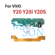 For Vivo Y20 Y20i Y20S Y12S Phone Power Volume Flex USB Charging Port Main Board Motherboard Flex