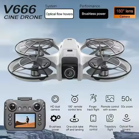 Original MINI V666 Drone 4K Professional WIFI 5G Dron Obstacle Avoidance Brushless Altitude Headless