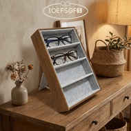 IOEFSGF69 Eyewear Storage Rack, Portable Display Glasses Storage Box, High Quality 4‑Slot Durable Op