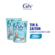 [Paket isi 2] Giv Sabun Mandi Cair Tin & Zaitun Pouch 250ml