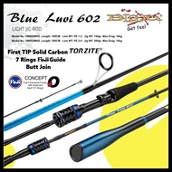Joran Jigging Blood Blue Luvi 602 Solid Carbon Kuat Fuji Guide  max drag 10lbs s/d 30lbs (15kg) diskon