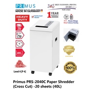 PRIMUS PRS-2040C Departmental Paper Shredder (Capacity: 22 Sheets, Cross Cut: 4x40mm, Bin: 45 Liters