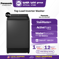 PANASONIC 14.5kg Top Load Washing Machine Inverter Hot Wash StainMaster+ NA-FD145V3BT WAH LEE STORE