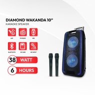 TANAKA Diamond Wakanda 12/10/8 Inch Speaker Portable Bluetooth Indoor Senam Karaoke Wireless Mic