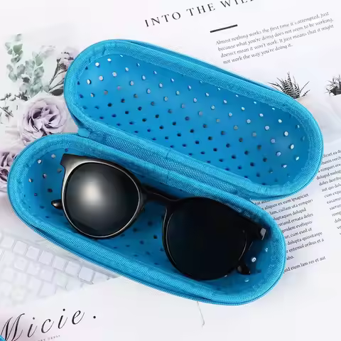 Hollow Swim Goggle Case Portable EVA Swimming Goggles Storage Box with Air Holes Hooks not included 