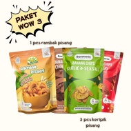Bananania Package WOW 3 (1 pcs Banana Crunch + 3 pcs Banana Chips)