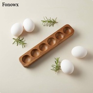Fonowx Acacia Wood Egg Tray Japanese   Acacia Wood Egg Holder Multi-Functional for Pantry