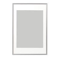 SILVERHOJDEN Frame, silver color, 61x91 cm
