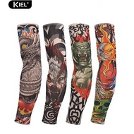 Kiel 2Pcs Men Elastic Fake Cool Temporary Tattoo Long Sleeves Arm Stockings