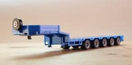 全新 HERPA 076388-11 1/87 Goldhofer 五軸可伸縮低板拖車（天藍色）
