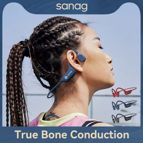 Sanag A5X True Bone Conduction Earphone Open Ear Bluetooth Wireless Sport Headphones Waterproof Head