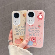 Vivo V50 V40 Casing Vivo V50 Lite Casing Vivo V40 Pro Casing Cartoon Winnie The Pooh Strawberry Bear