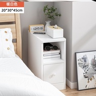 Mini Bedside Table Ultra Narrow round Corner Locker ตู้เสื้อผ้าขนาดเล็ก ดีไซน์เรียบง่าย ไม่ต้องประกอ