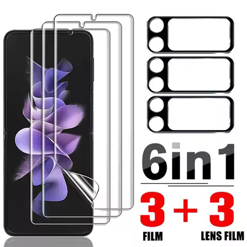 For Samsung Galaxy Z Flip 3 Soft Screen Protector Front Screen Flexible Film Camera Lens Tempered Gl