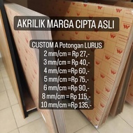 AKRILIK 2mm 3mm 4mm 5mm 6mm 8mm 10mm Custom MC Marga Cipta