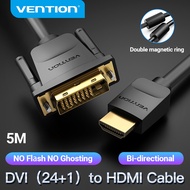 Vention DVI to HDMI Cable DVI D 24+1 Pin Support 4K 60HZ HD Cable HDMI to DVI Cable Support 1080P 3D