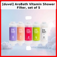 Duvel AroBath Vitamin Shower Filter Set of 5 Korean Fragrance Shower Filter Bathroom Accessory