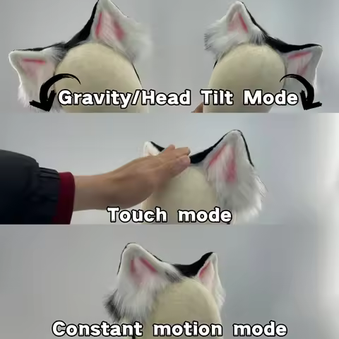 Electric Ear Motorized Ear for Cosplay&Paty fluffy and soft social anxiety accessories Electric Pet 