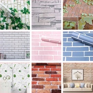 3D FAKE BRICK bedroom wallpaper, 10m roll with pre-adhesive, gray, blue, white, red, pink, 45cm wide
