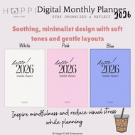 [Happi] Perancang Bulanan Digital 2026 Digital Monthly Planner | Minimalist Goals Month Plan Notes