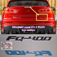 Mitsubishi Lancer EVo X  FQ400 rear logo emblem Chrome trim