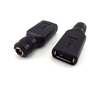 5V USB Female Jack to Round Head Hole 5.5 x 2.1mm Female Jack DC Power Interface Conversion Charger 
