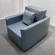 MerryRabbit - 多功能可折疊帶儲物單人位梳化床 MR-9610 淺藍色