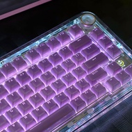Purple Jelly Keycaps 136 Keys OEM Profile PC PBT Letter Light Transmission Creative Purple Jello Cry