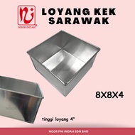 Loyang Petak 8 inci 9 inci  Fix Base Loyang Besar Loyang Segi Empat Acuan Kek Lapis Sarawak