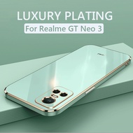 Electroplated Phone Case For Realme GT Neo 3 5G C35 GT Master Edition 9i 8 8 Pro XT C11 C3 5 5i 5s Luxury Straight Edge Silicone Soft Casing Cover